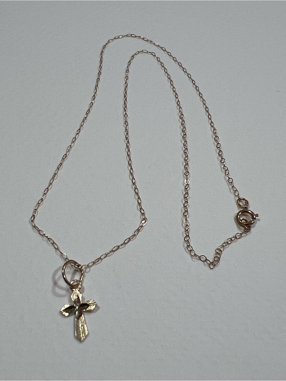 14k Gold Cross Pendant Necklace - Women Jewelry